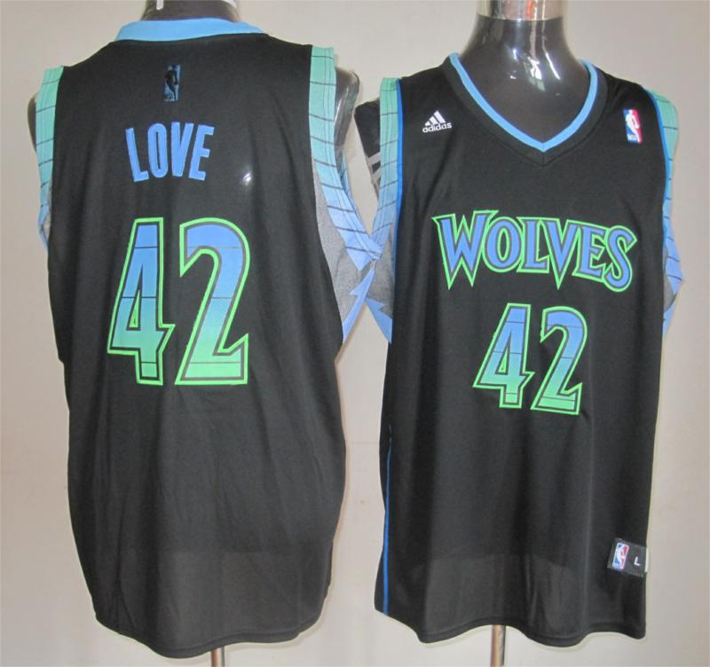 Adidas Minnesota Timberwolves #42 Love black color Jersey