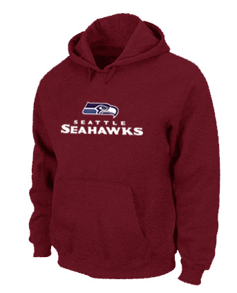 Seattle Seahawks Authentic Logo Pullover Hoodie RED