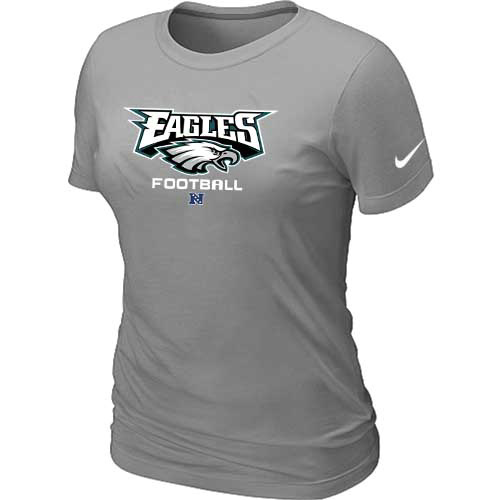  Philadelphia Eagles L- Grey Womens Critical Victory TShirt 53 