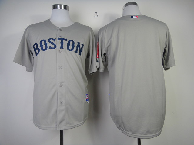 MLB Boston Red Sox Blank Grey Jersay