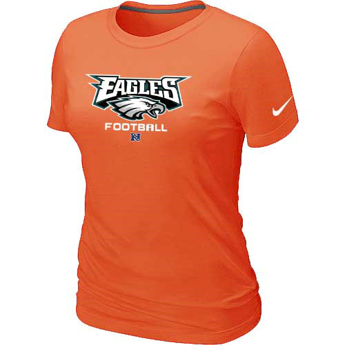  Philadelphia Eagles Orange Womens Critical Victory TShirt 52 