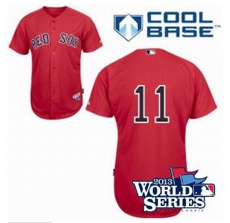 Boston Red Sox 11 Clay Buchholz Home red cool base Jerseys 2013 World Series Patch