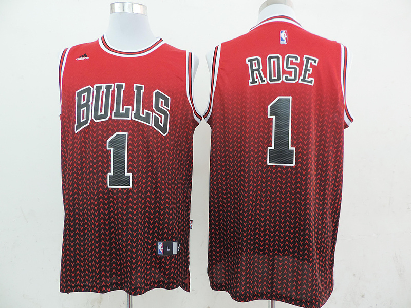 NBA Chicago Bulls #1 rose Drift Fashion red Jersey