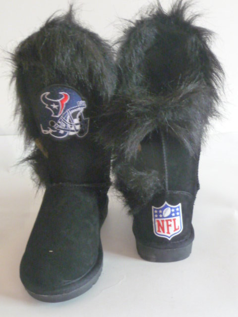 NFL Hounston Texans Cuce Shoes Womens Cheerleader Boots - Black