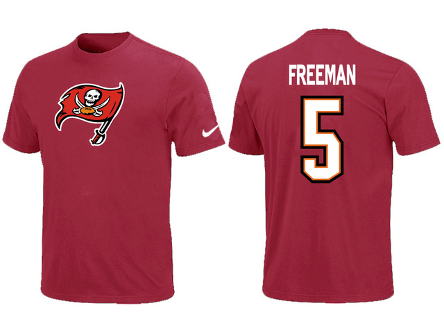  Nike Tampa Bay Buccaneers Josh Freeman Name& Number TShirt 63 