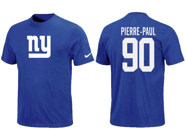  Nike New York Giants Jason Pierre Paul Name& Number TShirt Blue 99 