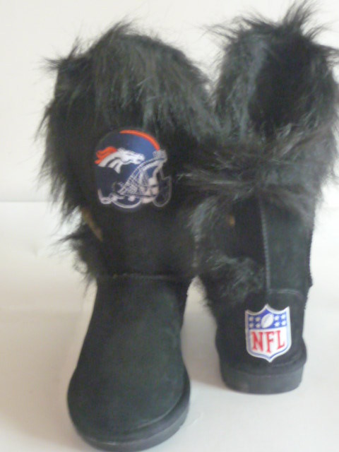 NFL Denver Broncos Cuce Shoes Womens Cheerleader Boots - Black