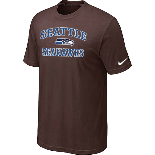  Seattle Seahawks Heart& Soul Brown TShirt 77 