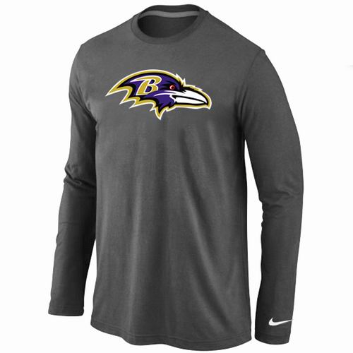 Nike Baltimore Ravens Logo Long Sleeve T-Shirt D.Grey