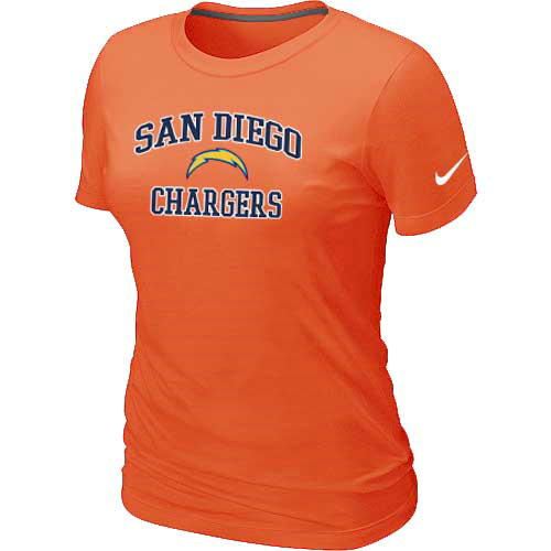  San Diego Charger Womens Heart& Soul Orange TShirt 36 