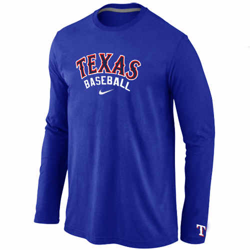 Nike Texas Rangers  Long Sleeve T-Shirt Blue