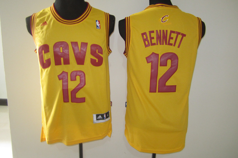 NBA Cleveland Cavaliers #12 Bennett Jersey Yellow