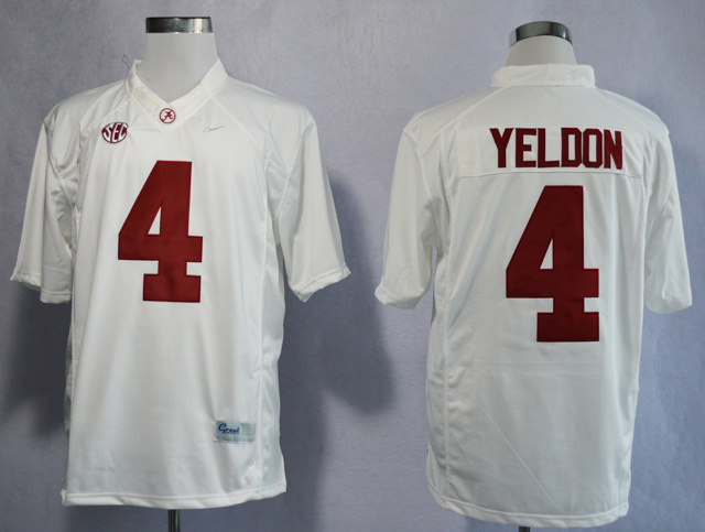 NACC Alabama Crimson Tide #4 T.J Yeldon White NCAA Jersey