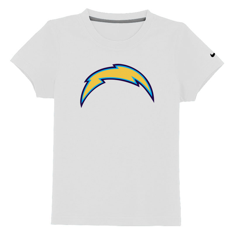 San Diego Chargers Sideline Legend Authentic Logo Youth T Shirt White