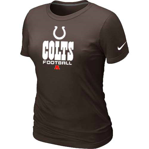  Indianapolis Colts Brown Womens Critical Victory TShirt 47 