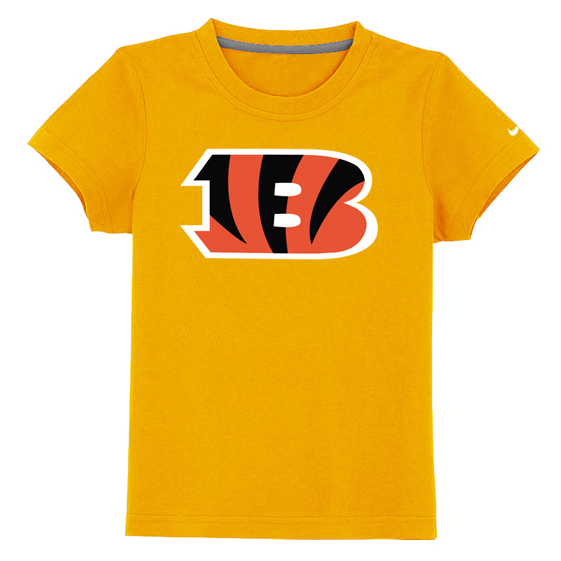 Cincinnati Bengals Sideline Legend Authentic Logo Youth T-Shirt Yellow