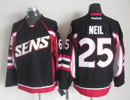 NHL Ottawa Senators Neil #25 Black Man Jersey