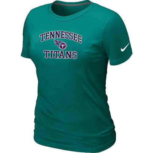 Tennessee Titans Womens Heart& Soul L- Green TShirt 27 