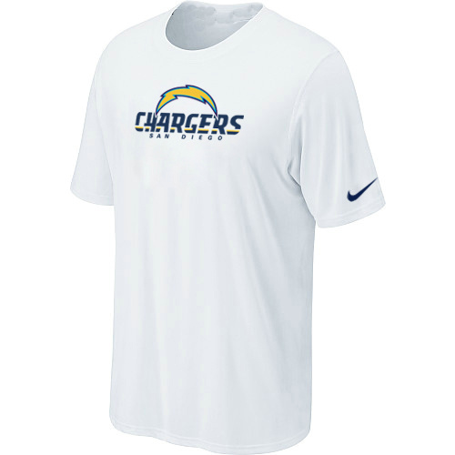  Nike San Diego Chargers Authentic Logo TShirt White 90 