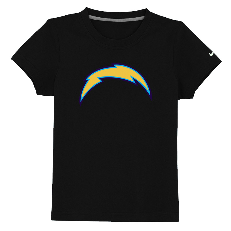 San Diego Chargers Sideline Legend Authentic Logo Youth T Shirt Black