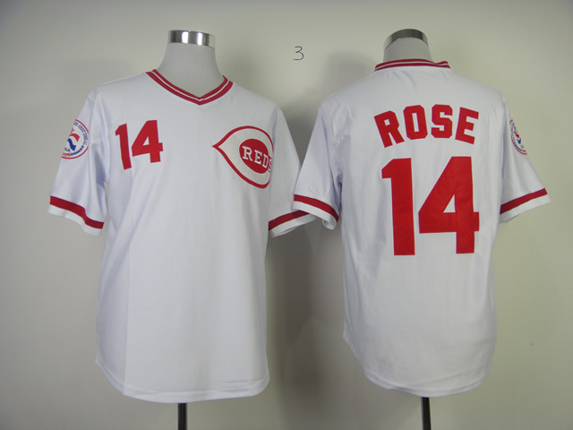 MLB Boston Red Sox #14 Rose Throwback Jersey White