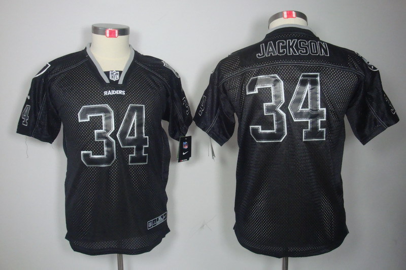 NFL Oakland Raiders #34 Jackson Youth Lights Out Jersey