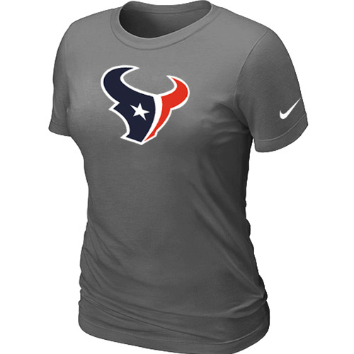  Houston Texans D- Grey Womens Logo TShirt 70 