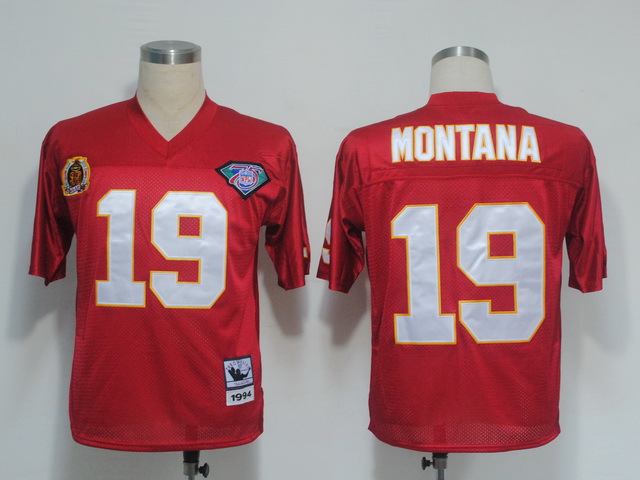 NFL Jerseys Kansas City Chiefs 19 Montana Red M&N 1994