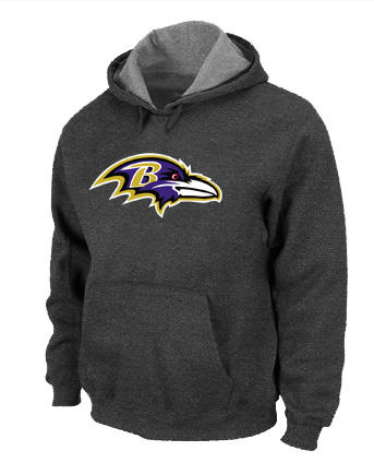 Baltimore Ravens Logo Pullover Hoodie D.Grey