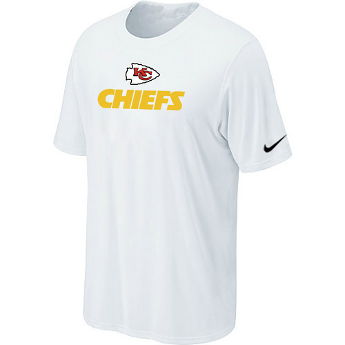  Nike Kansas City Chiefs Authentic Logo TShirt White 67 