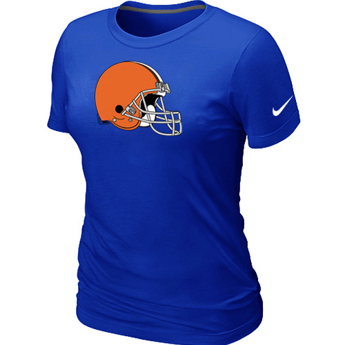  Cleveland Browns Blue Womens Logo TShirt 63 