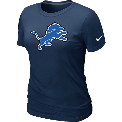  Detroit Lions D- Blue Womens Logo TShirt 67 