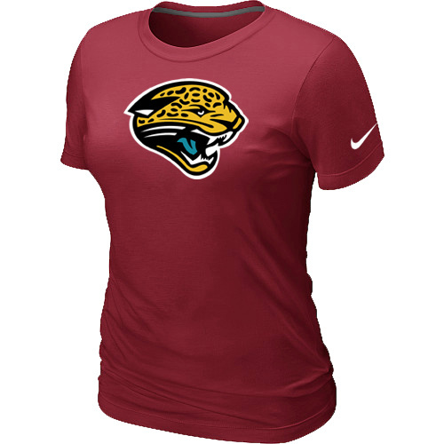  Jacksonville Jaguars Red Womens Logo TShirt 55 