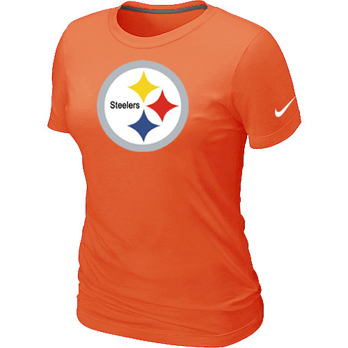  Pittsburgh Steelers Orange Womens Logo TShirt 62 