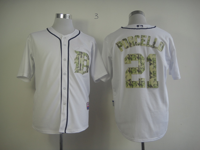 MLB Detroit Tigers #21 Porcello white jersey