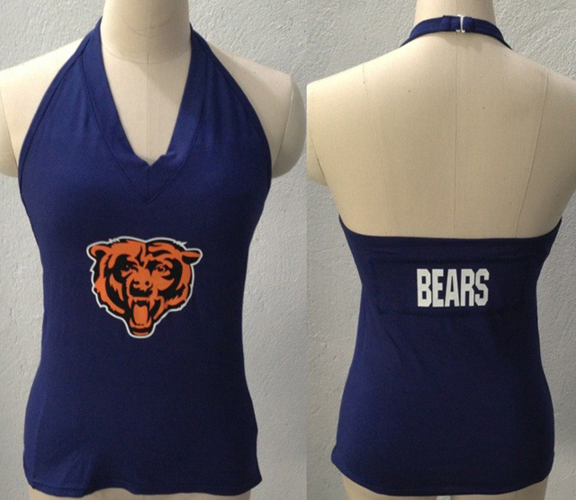 Womens All Sports Couture Chicago Bears Blown Coverage Halter Top