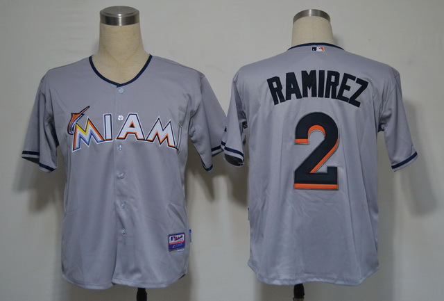 MLB Jerseys Miami Marlins 2 Ramirez Grey 2012