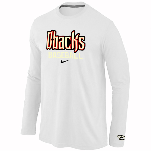 Nike Arizona Diamondbacks Crimson Long Sleeve T-Shirt White