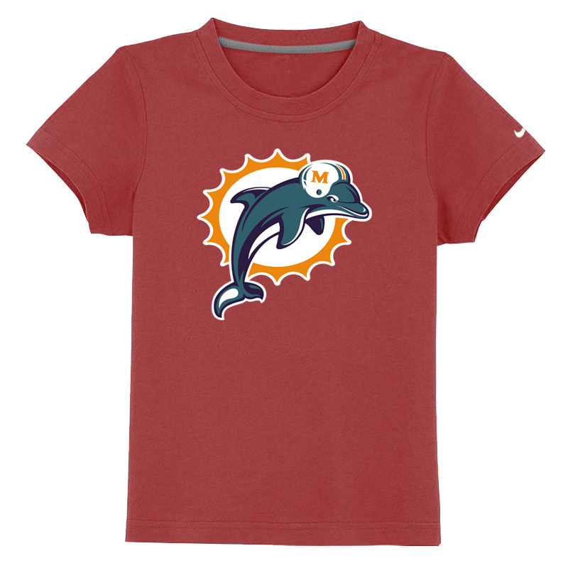 Miami Dolphins Sideline Legend Authentic Youth Logo T Shirt Red