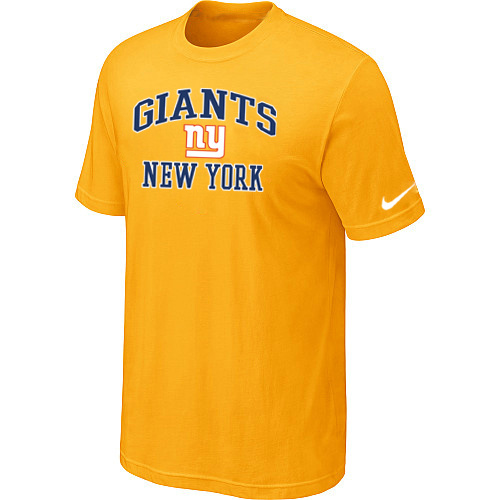  New  York  Giants  Heart& Soul  Yellow  TShirt 103 