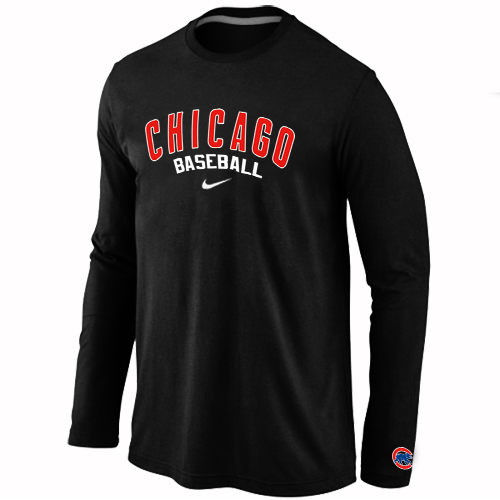 Nike Chicago Cubs Long Sleeve T-Shirt Black