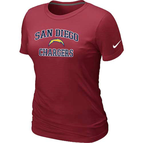 San Diego Charger Womens Heart& Soul Red TShirt 34 