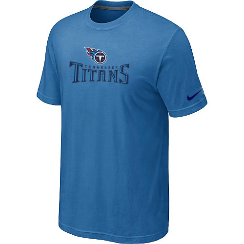  Nike Tennessee Titans Authentic Logo TShirt L- Blue 80 