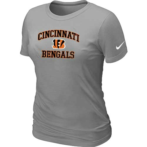  Cincinnati Bengals Womens Heart& Sou L- Greyl TShirt 40 