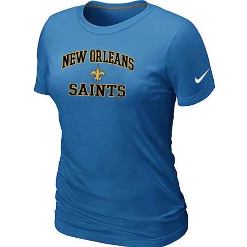 New Orleans Saints Womens Heart & SoulL-blue TShirt 53