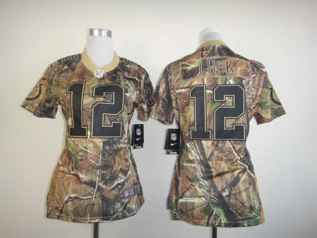 NFL Nike Indianapolis Colts #12 Luck Women Camo Jersey