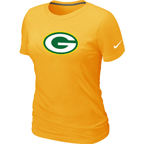  Green Bay Packers Yellow Womens Logo TShirt 1 