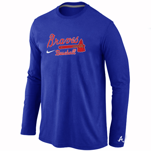 Nike Atlanta Braves Long Sleeve T-Shirt Blue