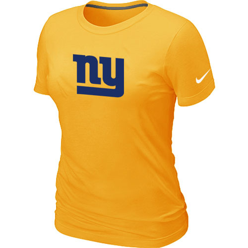 NFL York Giants Sideline Legend Authentic Logo Womens Yellow TShirt 2 
