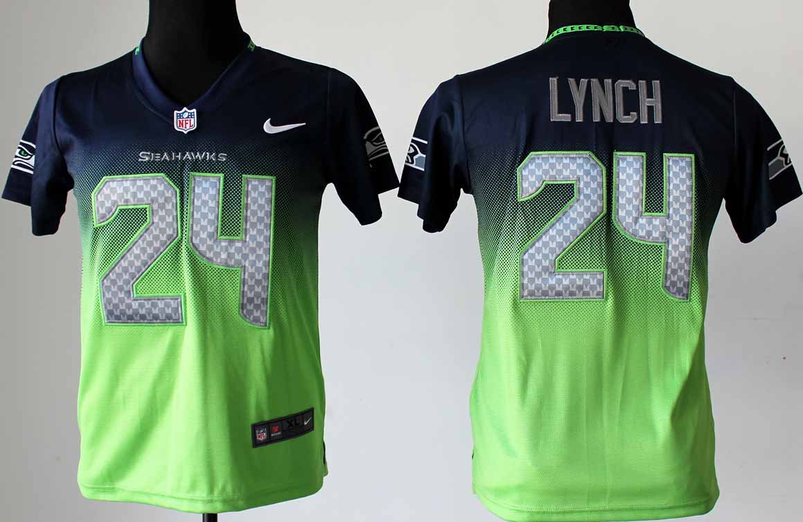 NFL Youth Seattle Seahawks #24 Lynch Fadeaway Jersey